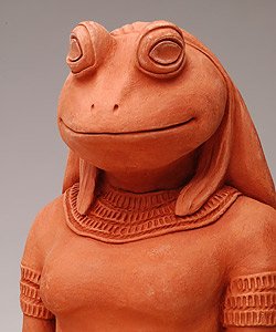 An Egyptian statue of Heqet, the frog goddess.