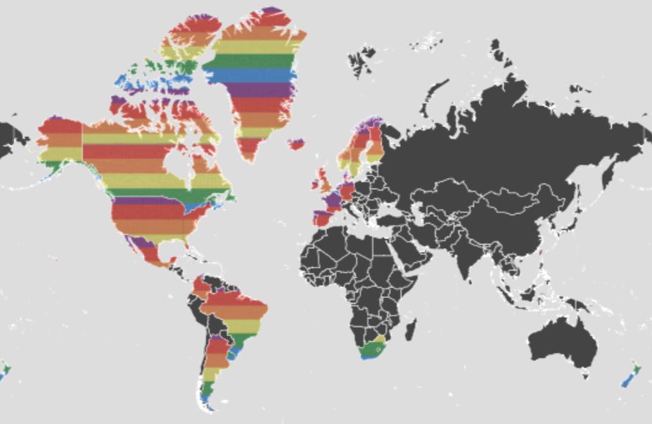 Las naciones LGBT de la tierra: Viejo y Nuevo mundo