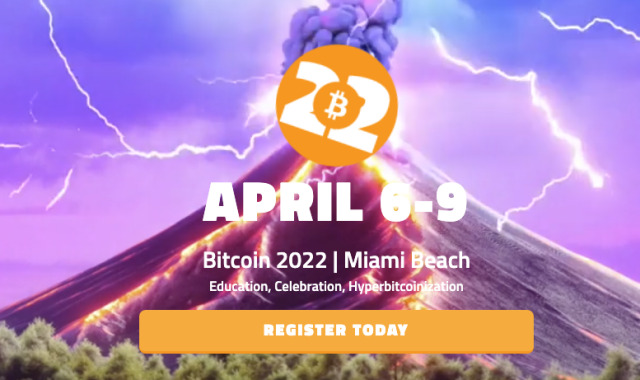 El logotipo de la conferencia de Bitcoin