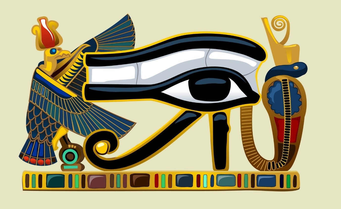 El ojo que todo lo ve de Horus egipcio