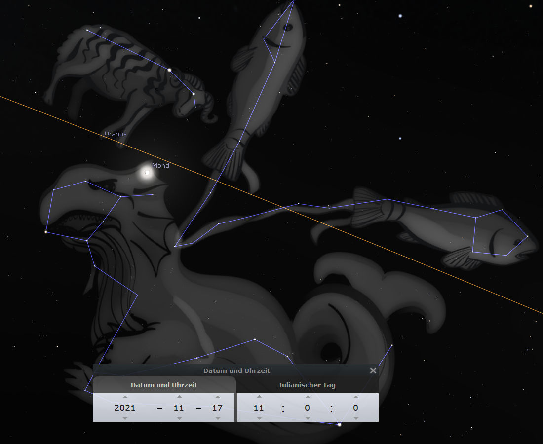 Leviathan wird mit einem Mondhaken umgarnt.
