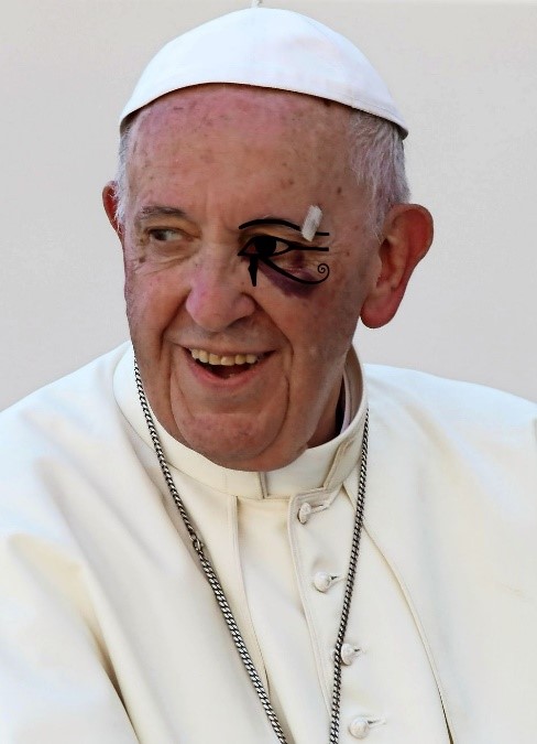 Papst Franziskus als Ra identifiziert.