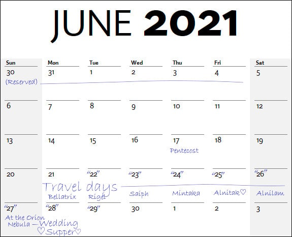 June 2021 calendar