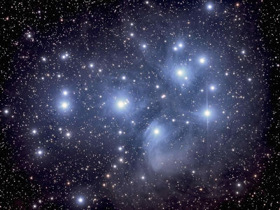 The Pleiades Behind the Sea of Glass
